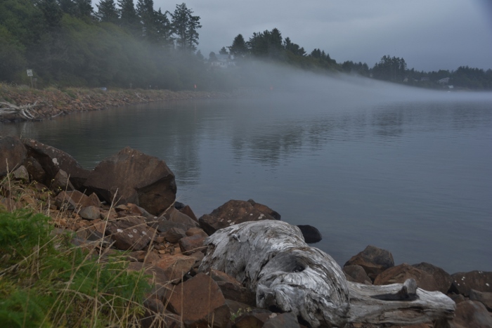 Fog rolls in over Netarts Bay